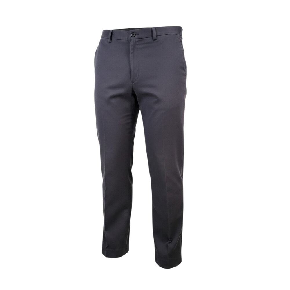 Savane Men's Comfort Waist Black Khaki Pants 36x29